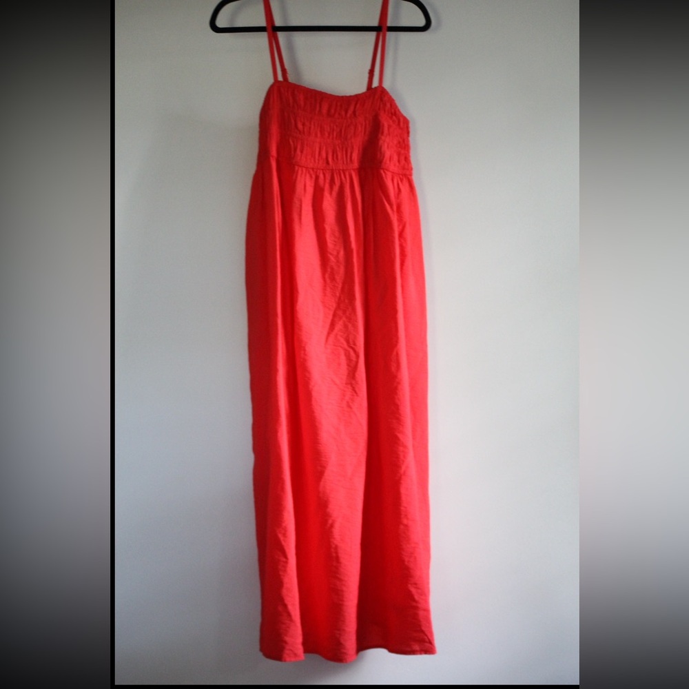 Red Maxi Dress with Spaghetti Straps